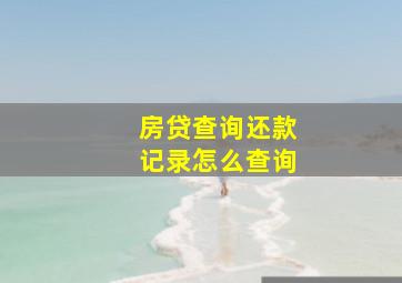 房贷查询还款记录怎么查询