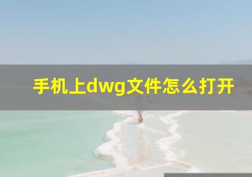 手机上dwg文件怎么打开