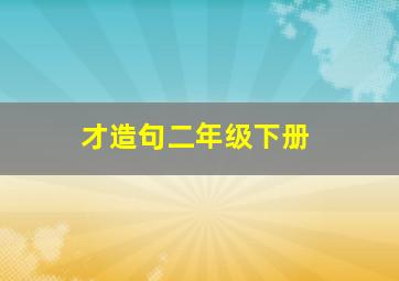 才造句二年级下册