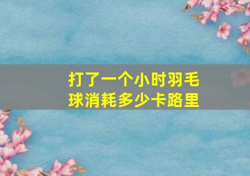 打了一个小时羽毛球消耗多少卡路里