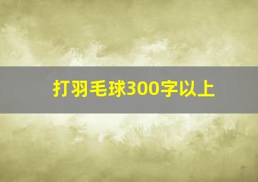 打羽毛球300字以上