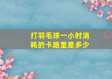 打羽毛球一小时消耗的卡路里是多少