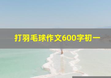 打羽毛球作文600字初一