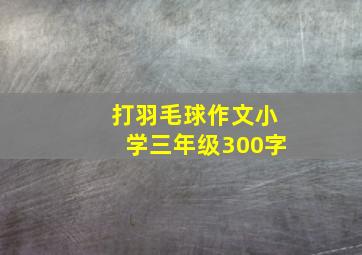 打羽毛球作文小学三年级300字