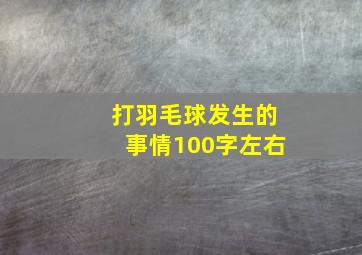 打羽毛球发生的事情100字左右