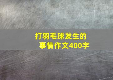 打羽毛球发生的事情作文400字