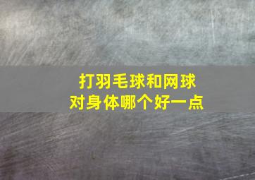 打羽毛球和网球对身体哪个好一点