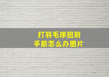 打羽毛球扭到手筋怎么办图片