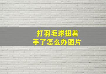 打羽毛球扭着手了怎么办图片