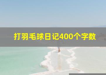 打羽毛球日记400个字数