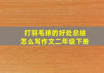 打羽毛球的好处总结怎么写作文二年级下册