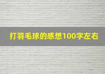 打羽毛球的感想100字左右