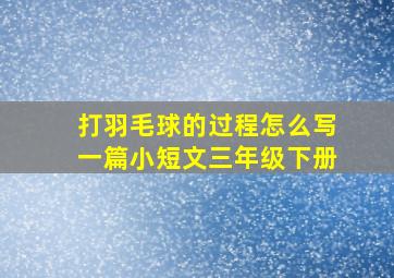 打羽毛球的过程怎么写一篇小短文三年级下册