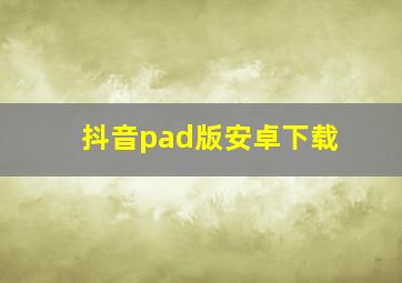 抖音pad版安卓下载