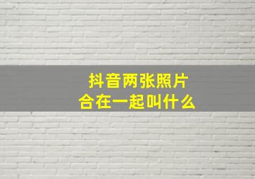 抖音两张照片合在一起叫什么