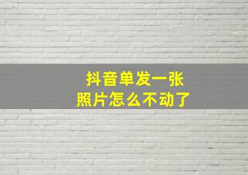 抖音单发一张照片怎么不动了