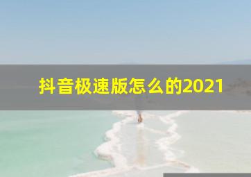 抖音极速版怎么的2021