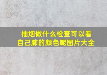 抽烟做什么检查可以看自己肺的颜色呢图片大全