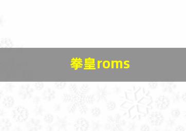 拳皇roms