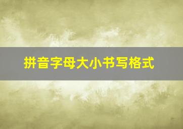 拼音字母大小书写格式