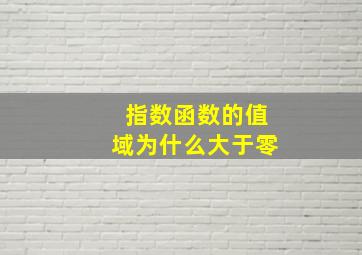 指数函数的值域为什么大于零