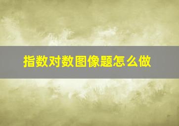 指数对数图像题怎么做