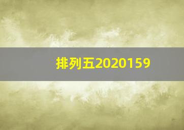 排列五2020159