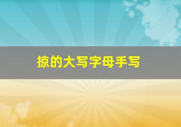 掠的大写字母手写