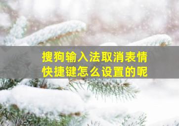 搜狗输入法取消表情快捷键怎么设置的呢