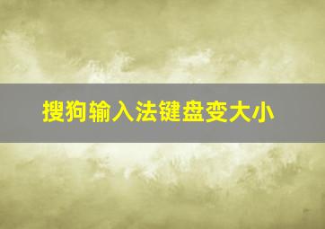 搜狗输入法键盘变大小