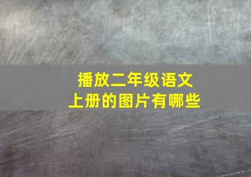 播放二年级语文上册的图片有哪些