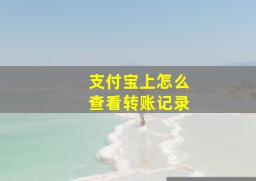 支付宝上怎么查看转账记录