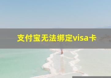 支付宝无法绑定visa卡