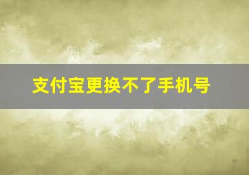 支付宝更换不了手机号