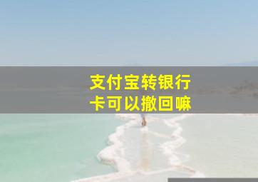 支付宝转银行卡可以撤回嘛