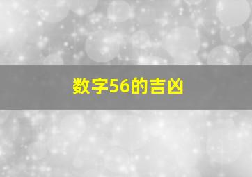 数字56的吉凶