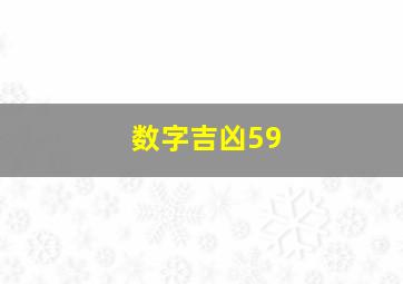 数字吉凶59