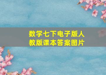 数学七下电子版人教版课本答案图片