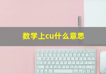 数学上cu什么意思