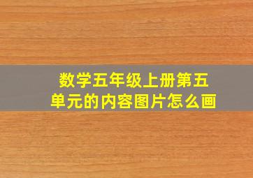 数学五年级上册第五单元的内容图片怎么画