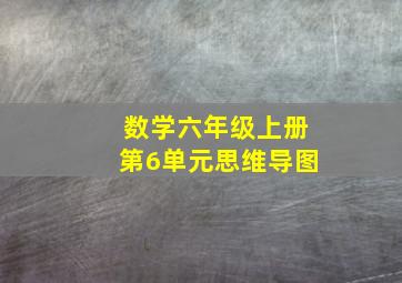 数学六年级上册第6单元思维导图