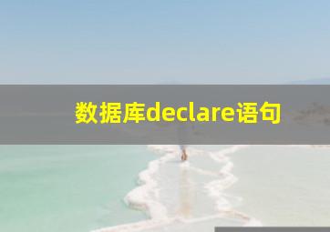 数据库declare语句