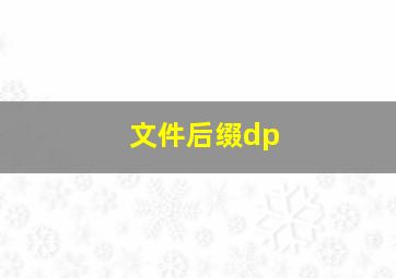 文件后缀dp