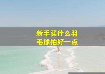 新手买什么羽毛球拍好一点