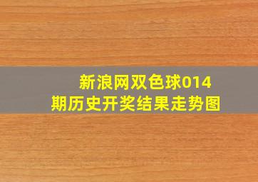 新浪网双色球014期历史开奖结果走势图