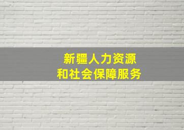 新疆人力资源和社会保障服务