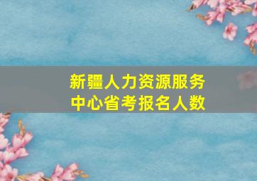 新疆人力资源服务中心省考报名人数