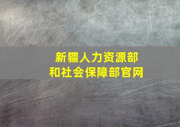 新疆人力资源部和社会保障部官网