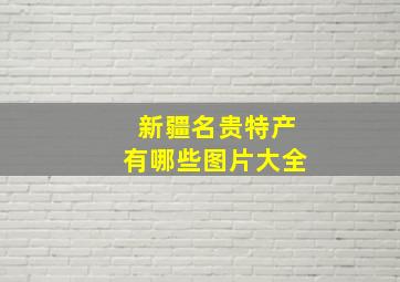 新疆名贵特产有哪些图片大全