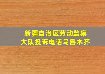 新疆自治区劳动监察大队投诉电话乌鲁木齐